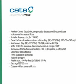 Συμβατικός Απορροφητήρας Cata SYGMA7010BK