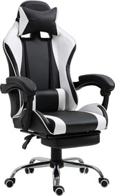 Καρέκλα Γραφείου  Gaming BRAY Λευκό/Μαύρο PVC 67x50x120-127cm