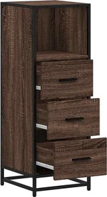 vidaXL Ντουλάπι μπάνιου καφέ δρυς 35x37,5x100 cm