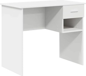 vidaXL Γραφείο με συρτάρι Λευκό 90 x 49 x 75 εκ Επεξεργασμένο ξύλο