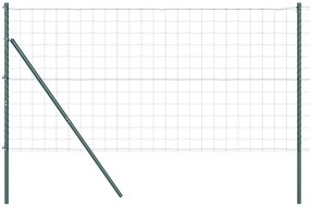 vidaXL Euro Fence με 7 Στήλες 1.4x10 μ Γαλβανισμένος Χάλυβας Πράσινος