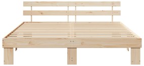 vidaXL Κρεβάτι με κεφαλάρι 180x200 εκ μασίφ ξύλου πεύκου