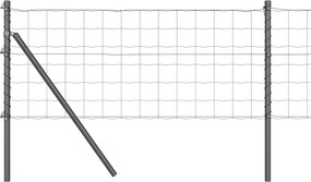 vidaXL Ευρωπαϊκή Στήριξη Φράχτη 25 x 0,4 m PVC-Επικαλυμμένο Ατσάλι