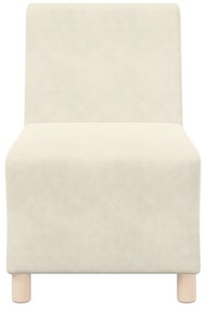 vidaXL Μοναδικός Καναπές χωρίς Χερούλια 3 pcs Κρεμ 55 x 74 x 82 εκ.