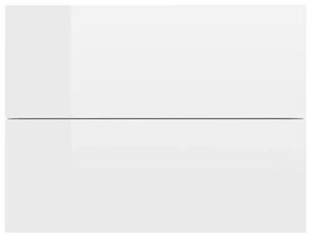 Κομοδίνα 2 τεμ. Γυαλιστερό Λευκό 40x30x30 εκ. από Επεξ. Ξύλο - Λευκό