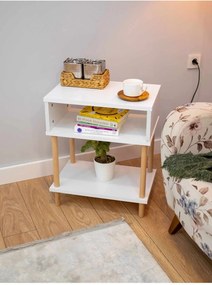 Βοηθητικό Τραπεζάκι Λευκό MEDROI 45x30x60
