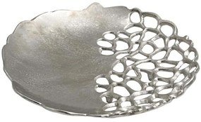 Διακοσμητικός Δίσκος 934-225-044 33x33x5cm Silver Μέταλλο
