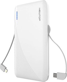 NEWTOP Powerbank PB08 8000mAh σε ΛΕΥΚΟ Χρώμα