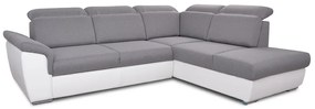 Γωνιακός καναπές Κρεβάτι MILANOS, με αποθηκευτικό χώρο, γκρί με λευκό 267x103x212cm-Δεξιά γωνία-BOG8234