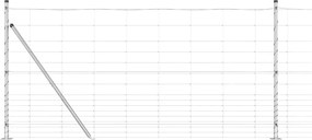 vidaXL Στύλος Περιφράξεων Γαλβανισμένο 25 x 1,2 μ Ατσάλι