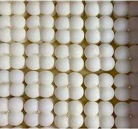 Σετ διακοσμητικών μίνι κεριών Λευκό 3x3 cm