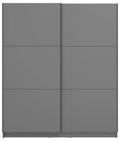 Ντουλάπα Sierra 180 Γκρί 180x62.5x210 εκ. 179x62.5x210 εκ.