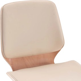 vidaXL Πολυθρόνες Τραπεζαρίας 2 τεμ. Κρεμ από Συνθετικό Δέρμα