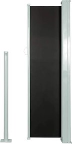 vidaXL Σκίαστρο Πλαϊνό Συρόμενο Μαύρο 120 x 300 εκ.