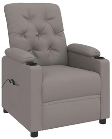 vidaXL Πολυθρόνα Ανακλινόμενη Ηλεκτρική Taupe Υφασμάτινη