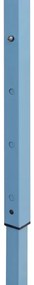 Κιόσκι Πτυσσόμενο Επαγγελματικό Μπλε 3 x 4 μ. Ατσάλινο - Μπλε