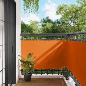 vidaXL Οθόνη Μπαλκονιού Πορτοκαλί 100 x 400 cm Ύφασμα Όξφορντ
