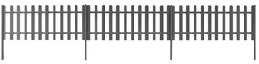 vidaXL Φράχτης με Στύλους 3 τεμ. 600 x 60 εκ. από WPC