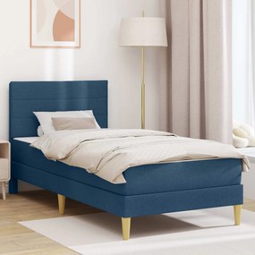 vidaXL Σκελετός Κρεβατιού Μπλε 90 x 190 cm Πολυεστέρας