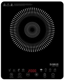 Επαγωγική Εστία Samus PSVFI-11BG1 με ισχύ 2000 W και 1 ζώνη μαγειρέματος
