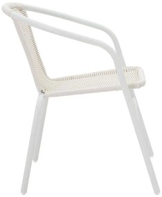 Σετ κήπου Τραπεζαρία Albero - Obbi σετ 3 τεμ. πτυσσόμενο μέταλλο λευκό Φ60x70 εκ. 60x60x70 εκ.