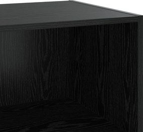 vidaXL Πλαϊνό γραφείο Μαύρη Δρυς 70 x 41 x 185 εκ Επεξεργασμένο Ξύλο