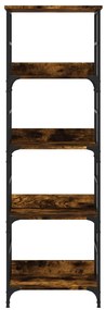 vidaXL Βιβλιοθήκη Καπνιστή Δρυς 50x33x153 εκ. Επεξεργασμένο Ξύλο