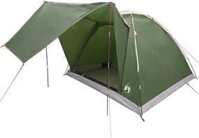 vidaXL Σκηνή Camping με στέγη Πράσινο 4 ατόμων Πολυεστέρας και Χάλυβας