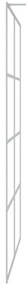 vidaXL Διαχωριστικό Ντουζιέρας Ασημί 140 x 195 εκ. Διάφανο Γυαλί ESG