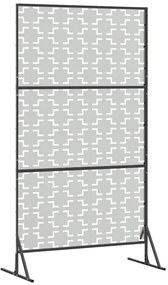 vidaXL Οθόνη Ιδιωτικότητας Γκρι 100 x 50 x 180 εκ. Ατσάλι