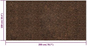 vidaXL Ρολό Φελλού Καφέ 100 x 200 cm Φελλός και Καουτσούκ