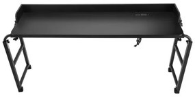 VEVOR Overbed Table Mobile Bed Side Desk 4 Wheels (2 with Brakes) &amp; Power Socket