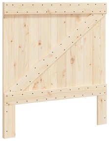 Κεφαλάρι 100 x 104 εκ. από Μασίφ Ξύλο Πεύκου - Καφέ