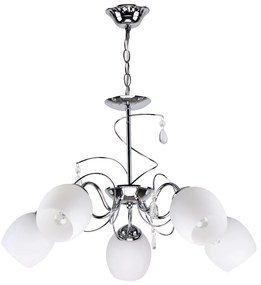 KQ 2221/5 FERROW PENDANT CHROME-OPAL GLASS Ζ3