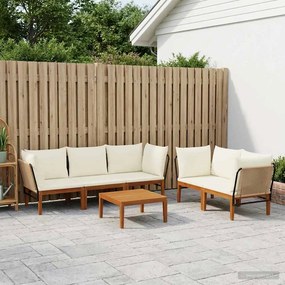 vidaXL 6 τμχ. Στερεό Acacia Ξύλο &amp; Σχοινί Φυσικό