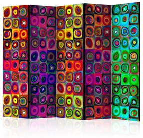 Διαχωριστικό με 5 τμήματα - Colorful Abstract Art II [Room Dividers] 225x172