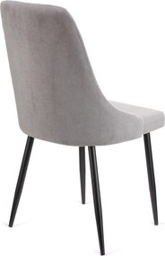 Καρέκλα Chris γκρι ύφασμα-πόδι μαύρο μέταλλο 49x55x85