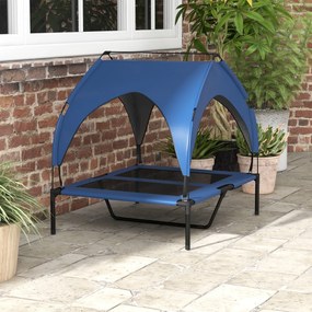 PawHut Κρεβάτι Σκύλου με Στέγαστρο, Διαπνέον, Αδιάβροχο, έως 30 kg, 91 x 76 x 89 cm, Σκούρο Μπλε