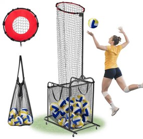 VEVOR Volleyball Setter Training Equipment Trainer Net Angle Height Adjustable