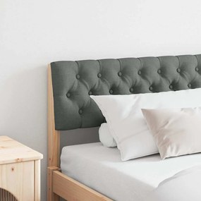 vidaXL Ταπετσαρισμένο κεφαλάρι Σκούρο Γκρι 180 cm Στερεά ξυλεία πεύκου