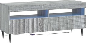 vidaXL 3 Τεμάχια LED Τηλεοπτική Ντουλάπα Γκρι Sonoma