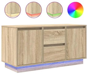 Έπιπλο Τηλεόρασης με LED Sonoma Δρυς 100x41x50 εκ. - Καφέ