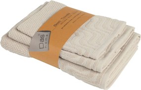 Πετσέτες Μπάνιου (Σετ 3τμχ) Das Home Best Line 0880 Beige 550gsm
