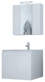 DROP Σετ επιτοίχιου επίπλου μπάνιου, Verona 60, Λευκό, Drop DROP986673