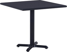 vidaXL Τραπέζι Κήπου Μαύρο 80 x 80 x 75 εκ.