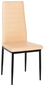 Καρέκλα Lady HM0037.25 (Σετ 4τμχ) 40x48x95cm Cream Metal, Technoderma