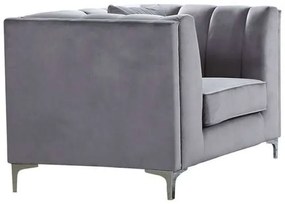Πολυθρόνα Parson Ε9636,12 Dark Grey Velure Wood, Fabric