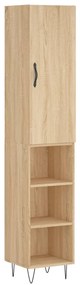 vidaXL Μπουφές Sonoma δρυς 34,5 x 34 x 180 εκ. από Επεξεργασμένο Ξύλο