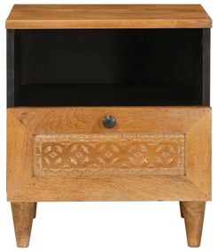 vidaXL Κομοδίνο 2 pcs Ανοιχτό καφέ 40 x 33 x 46 εκ. Μασίφ ξύλο μάνγκο