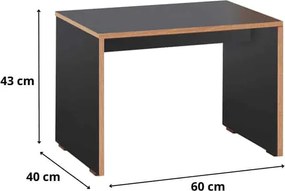 Τραπεζάκι σαλονιού-γραφείου Rio ανθρακί 60x40x43εκ